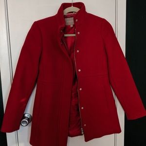 Banana Republic Red Wool Coat